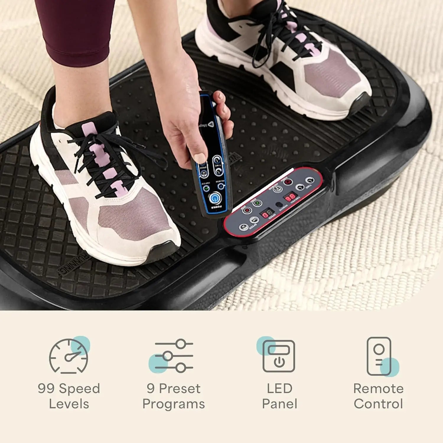 Lifepro Waver Vibration Plate – FSA/HSA Eligible | Whole Body Vibration Platform | 330Lb Capacity | Lifetime Warranty