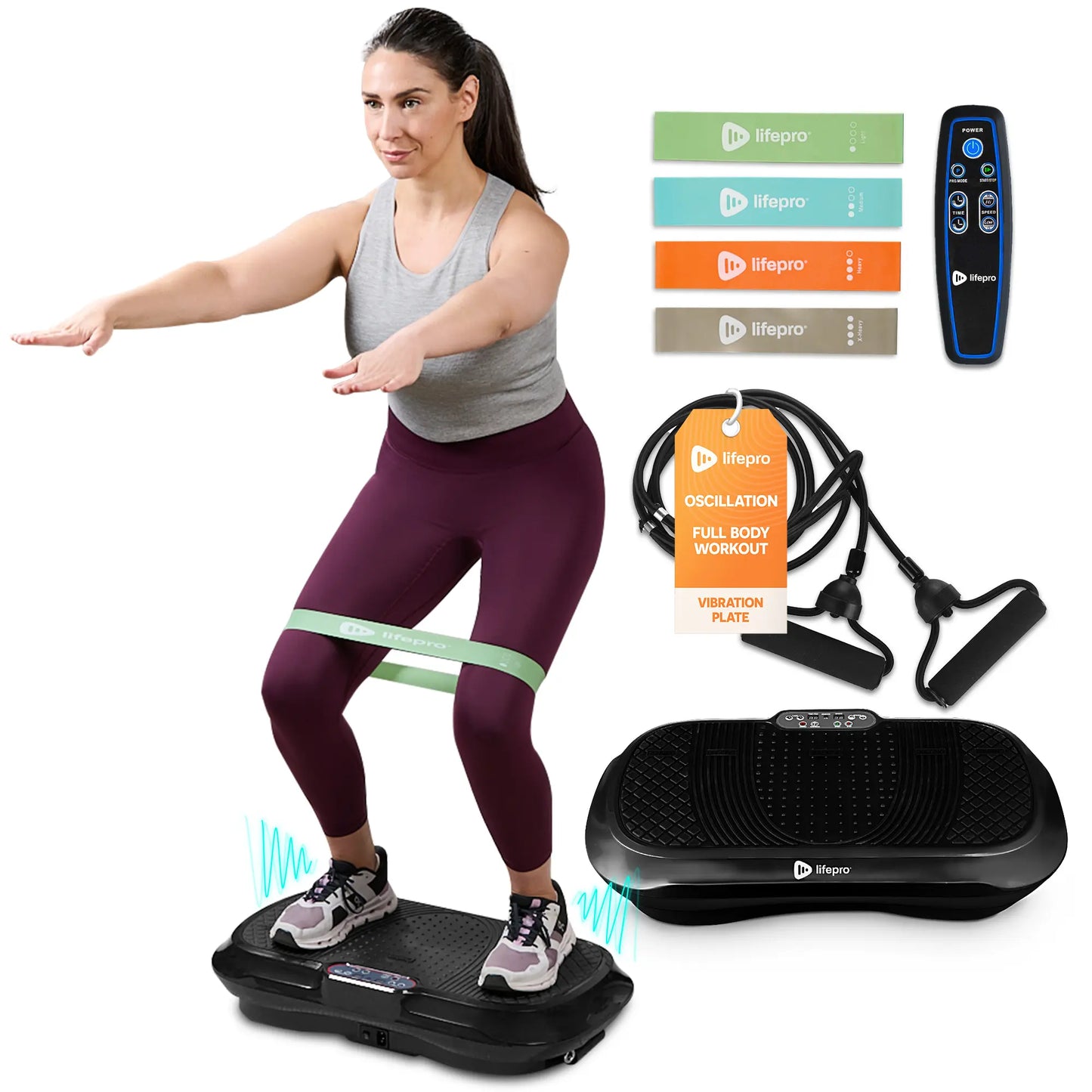 Lifepro Waver Vibration Plate – FSA/HSA Eligible | Whole Body Vibration Platform | 330Lb Capacity | Lifetime Warranty