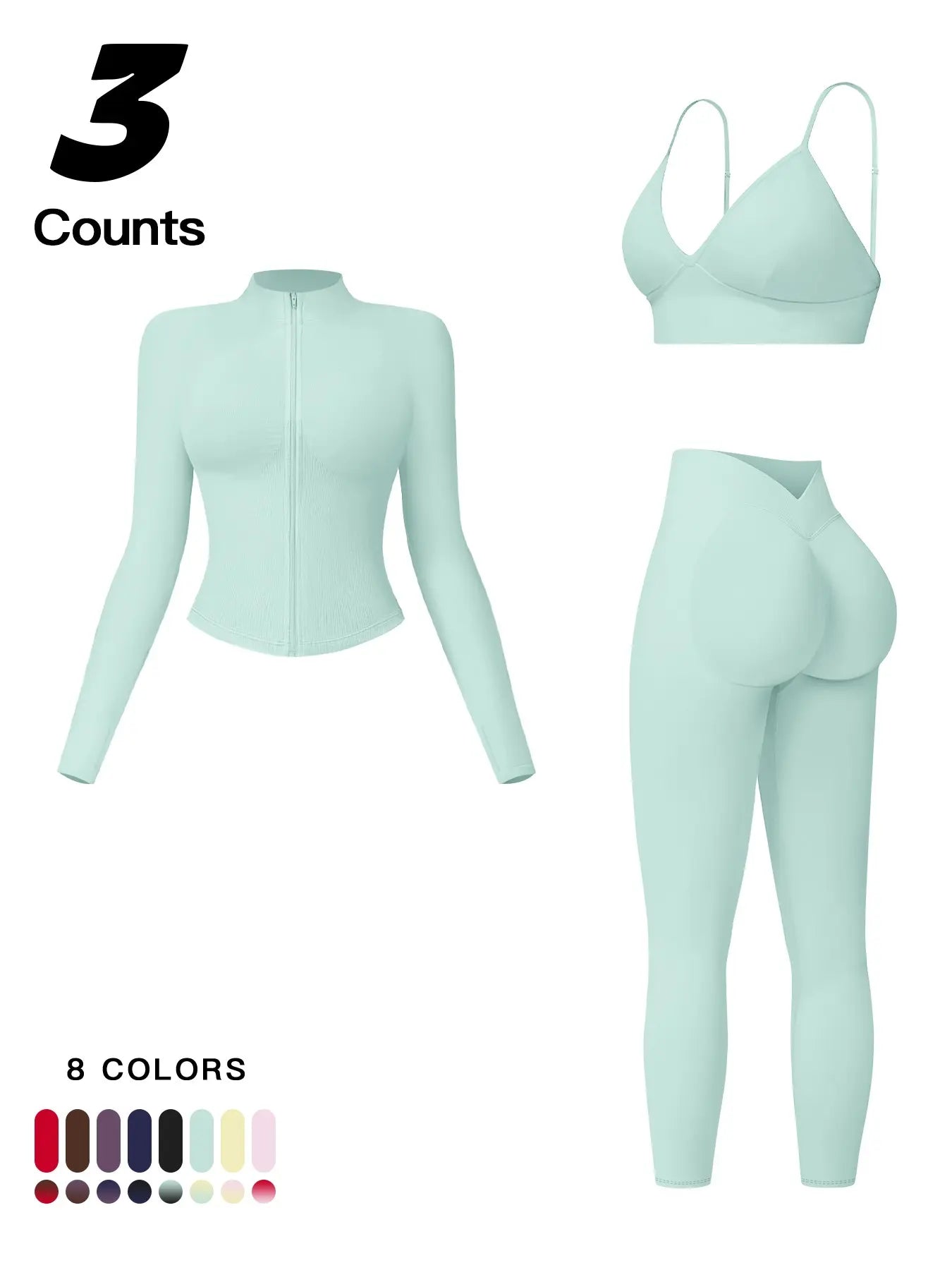 Women'S Outdoor Running Quick-Dry Jacket and High-Waist Leggings Set, Long Sleeve Yoga Tops for Fitness and Casual Wear, Workout Sets