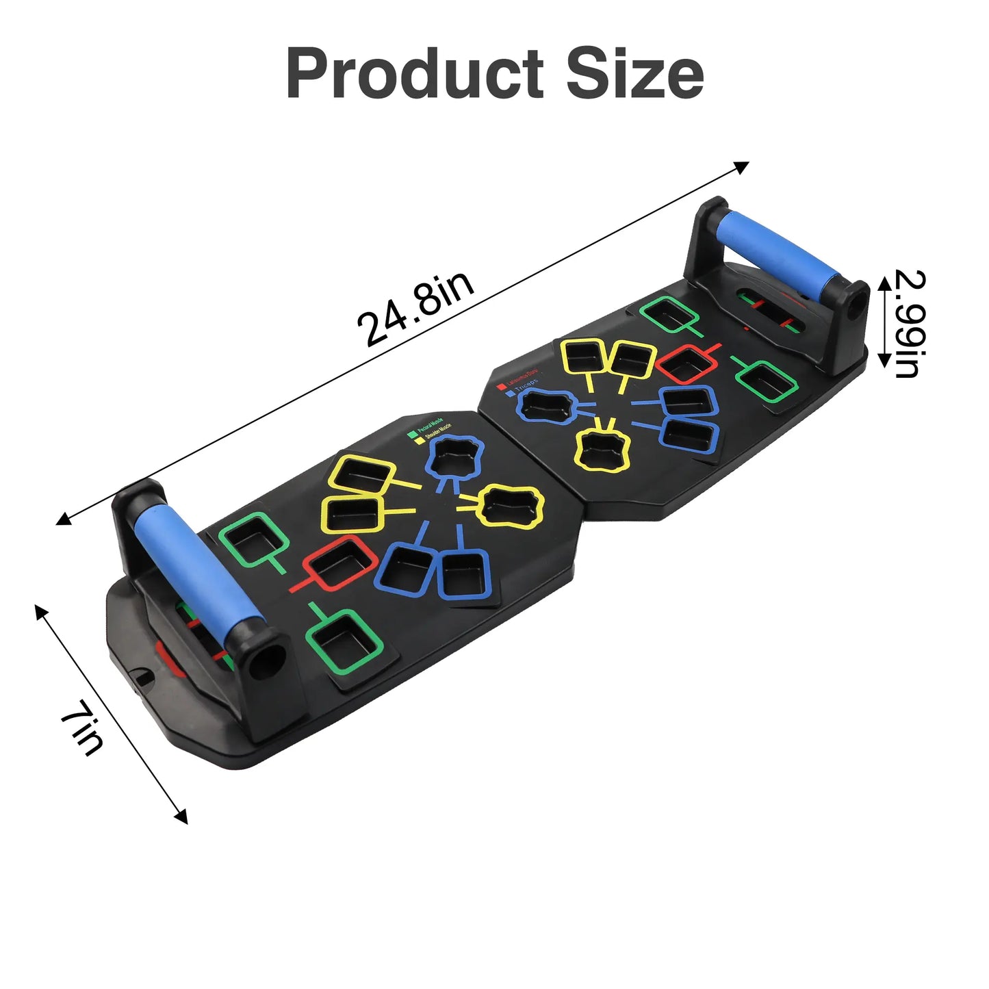 Push-Up Board - Single Unit, Black, Durable Impact-Resistant Design for Daily Strength Training
