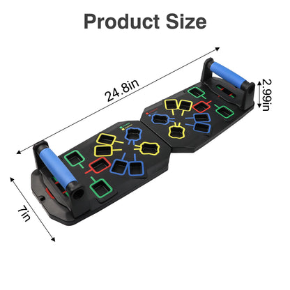 Push-Up Board - Single Unit, Black, Durable Impact-Resistant Design for Daily Strength Training