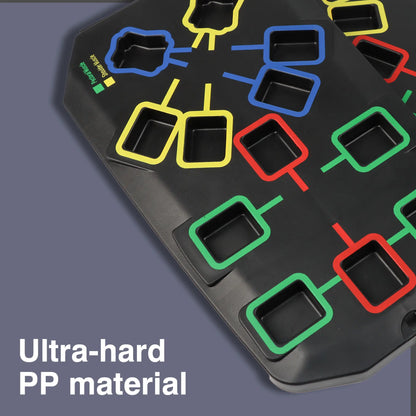 Push-Up Board - Single Unit, Black, Durable Impact-Resistant Design for Daily Strength Training