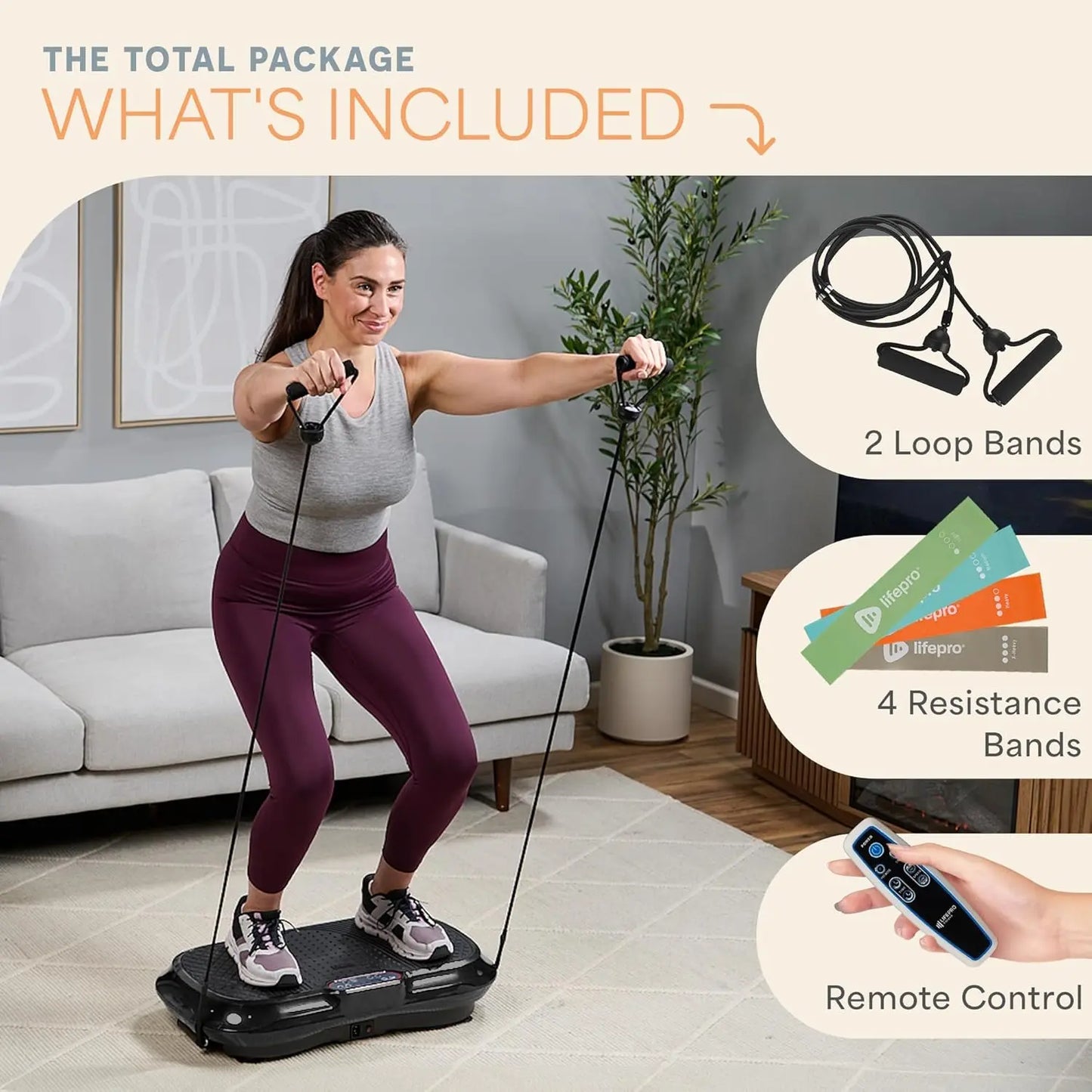 Lifepro Waver Vibration Plate – FSA/HSA Eligible | Whole Body Vibration Platform | 330Lb Capacity | Lifetime Warranty