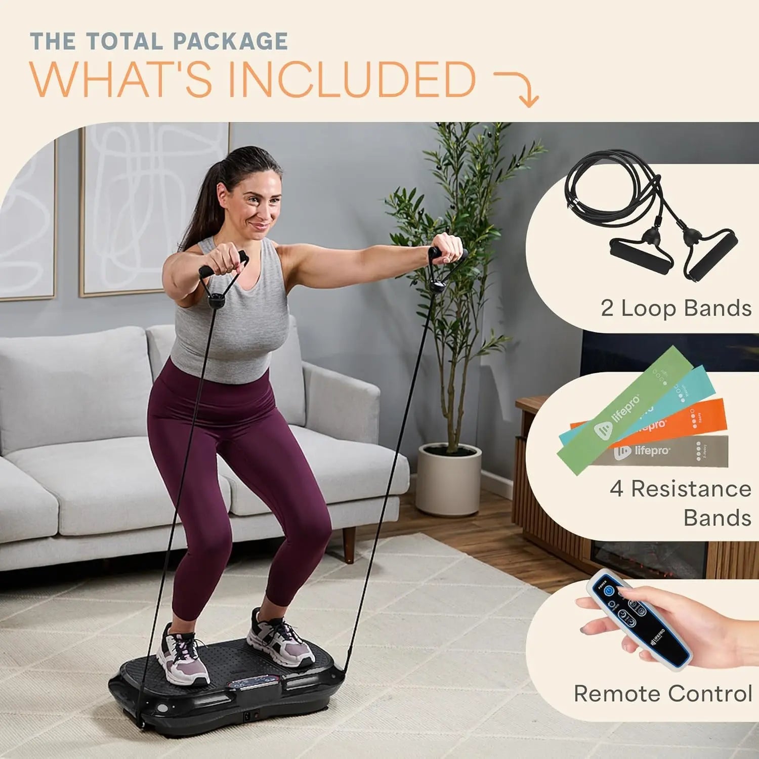 Lifepro Waver Vibration Plate – FSA/HSA Eligible | Whole Body Vibration Platform | 330Lb Capacity | Lifetime Warranty